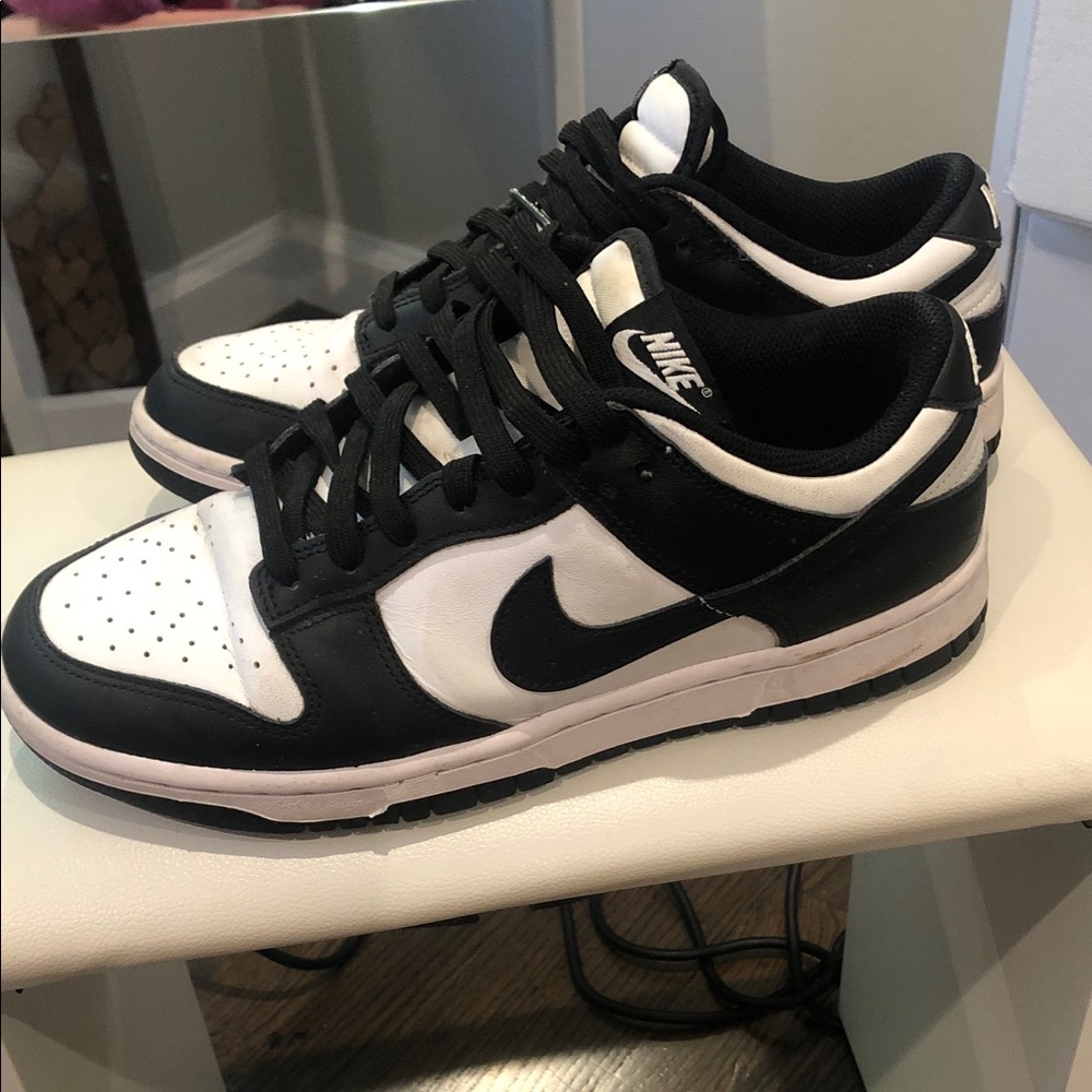 Nike Black and White Low-Top Swoosh Sneakers